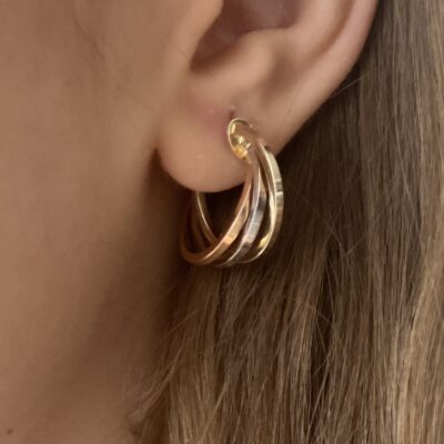 گوشواره حلقه ای سه رج کد 373