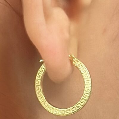 گوشواره حلقه ای ورساچه تخت (متوسط)