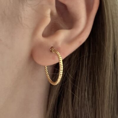 گوشواره حلقه ای طرح دار