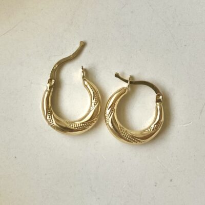 گوشواره حلقه ای طرح دار کد 3