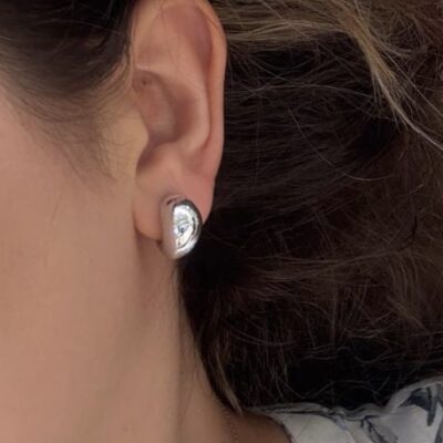 گوشواره حلقه ای سفید