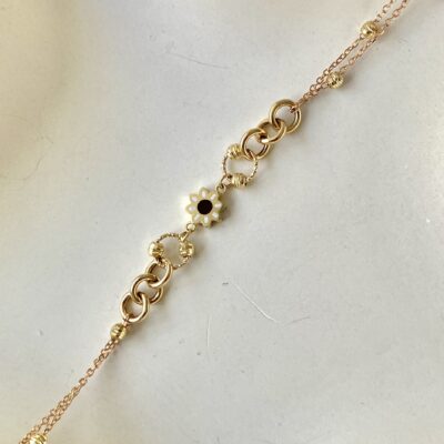 دستبند طرح گل آیسل (کد 353)