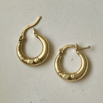 گوشواره حلقه ای طرح دار کد 2